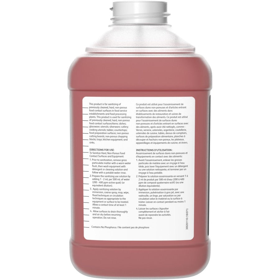 Diversey J-512 Sanitizer, 84.5 fl oz, Quaternary Scent, Kosher, Rinse-free, Red, 1 Carton (DVO5756034)