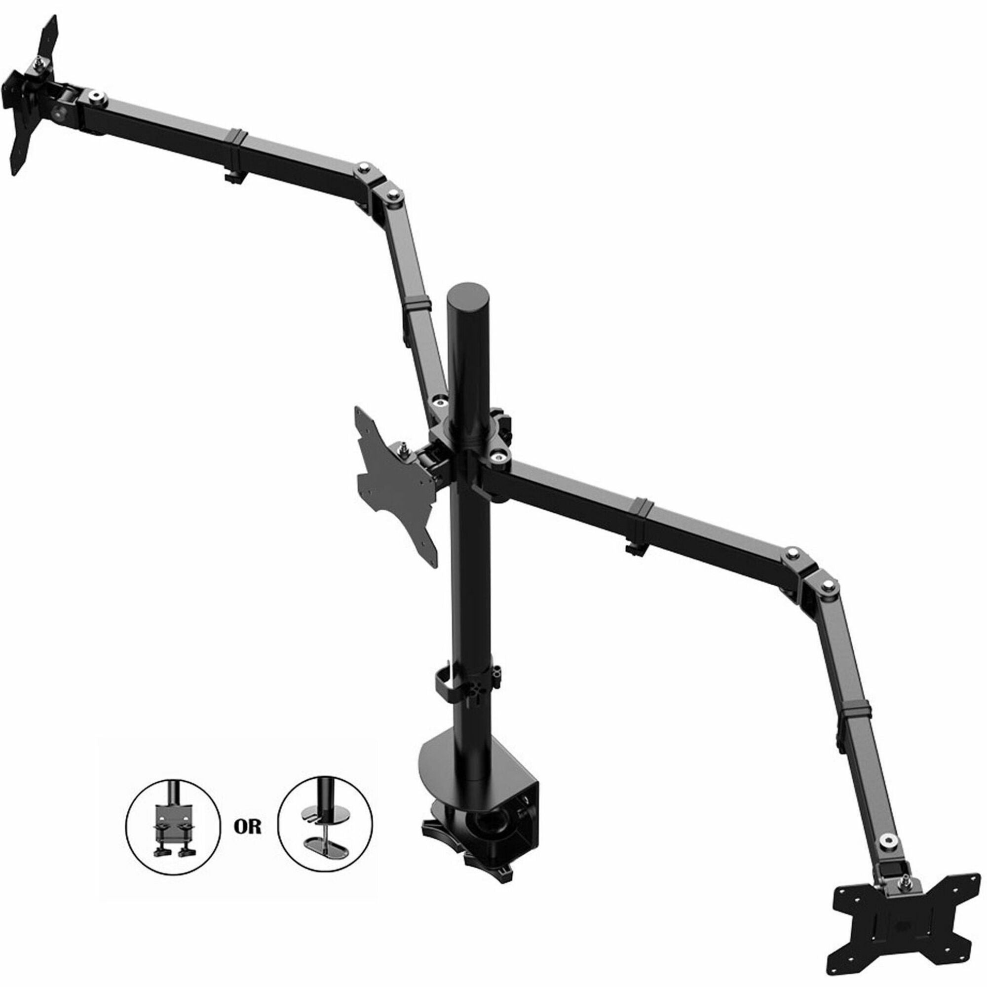 rocelco-rdm3-desk-mount-for-lcd-monitor-3-displays-supported-13-to-27-screen-support-52-91-lb-load-capacity-75-x-75-100-x-100-vesa-mount-compatible-rclrdm3_1