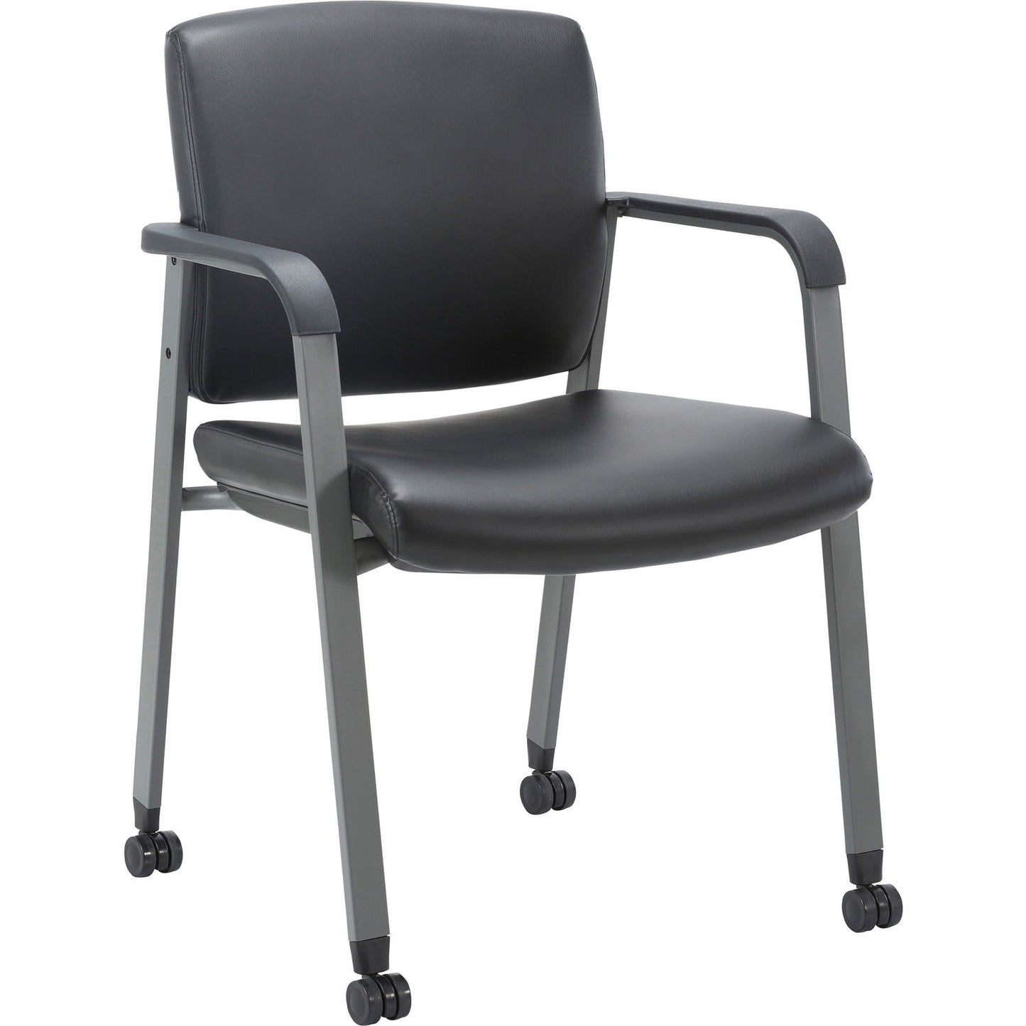 lorell-healthcare-guest-chair-with-casters-vinyl-seat-vinyl-back-steel-frame-square-base-black-armrest-num-llr30951_1