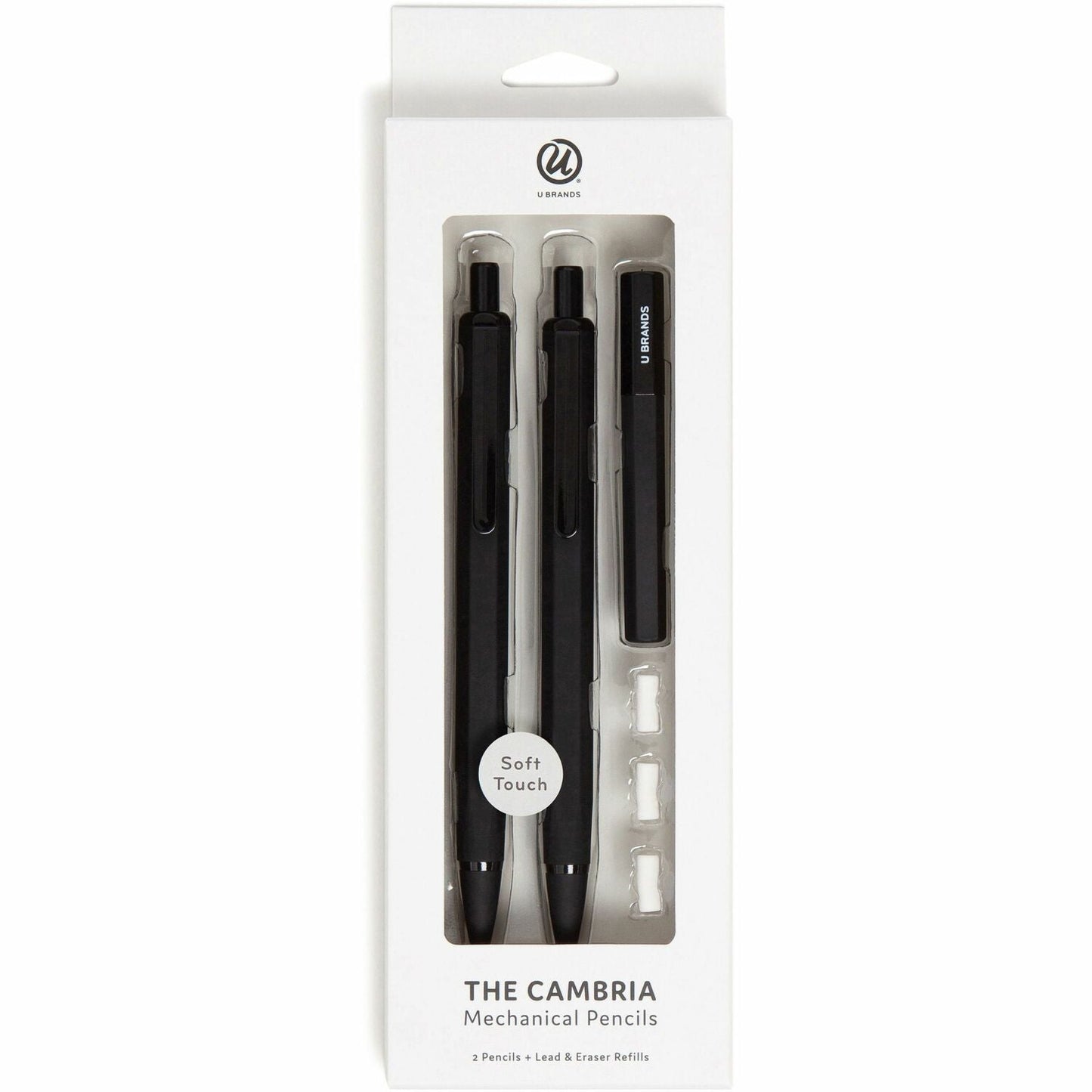 u-brands-cambria-mechanical-pencils-2-lead-refillable-matte-black-barrel-1-pack-num-ubr2410u0424_1