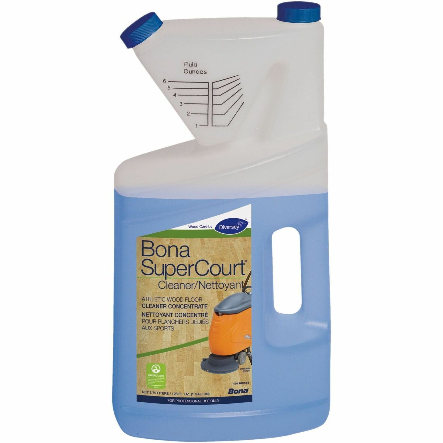 Diversey Bona SuperCourt Cleaner, 128 fl oz, Characteristic Scent, 4/Carton (DVO101100564)