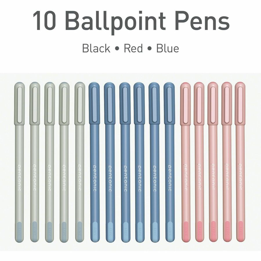 pentonic-frosted-barrel-ballpoint-pens-0-7-mm-fine-pen-point-assorted-ink-frost-barrel-10-box-pntpen13088_1