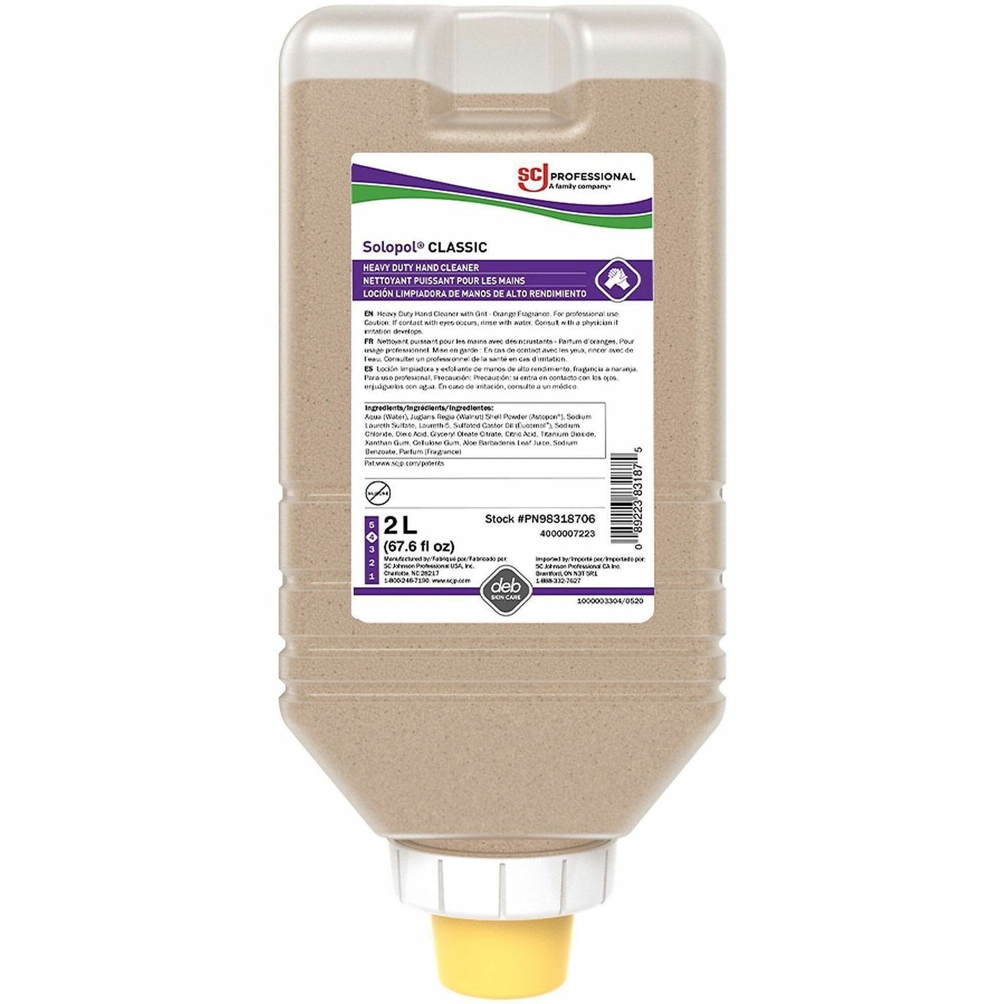 SC Johnson Solopol Classic Heavy-Duty Hand Cleaner, 2.11 quart, 6/Carton (SJNPN98318706)