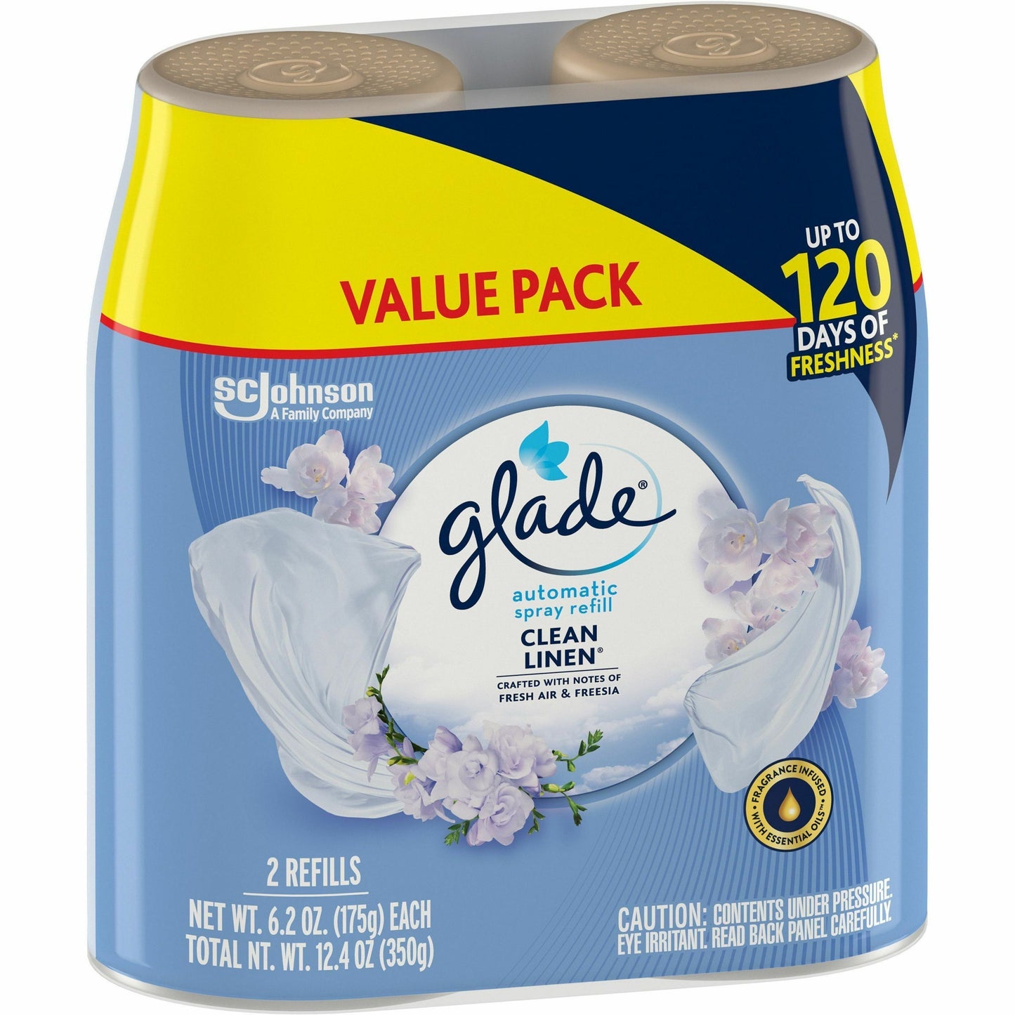 Glade Automatic Spray Refill Value Pack, Spray, 12.4 fl oz, 70 Day, Long Lasting, 2/Pack (SJN375366)