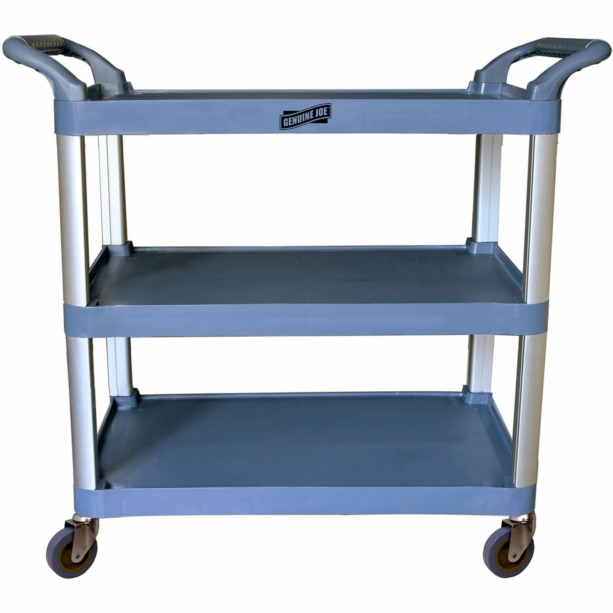 genuine-joe-bussing-cart-3-shelf-200-lb-capacity-4-caster-19-60-width-x-38-30-depth-x-36-60-height-aluminum-frame-gray-gjo02335_1