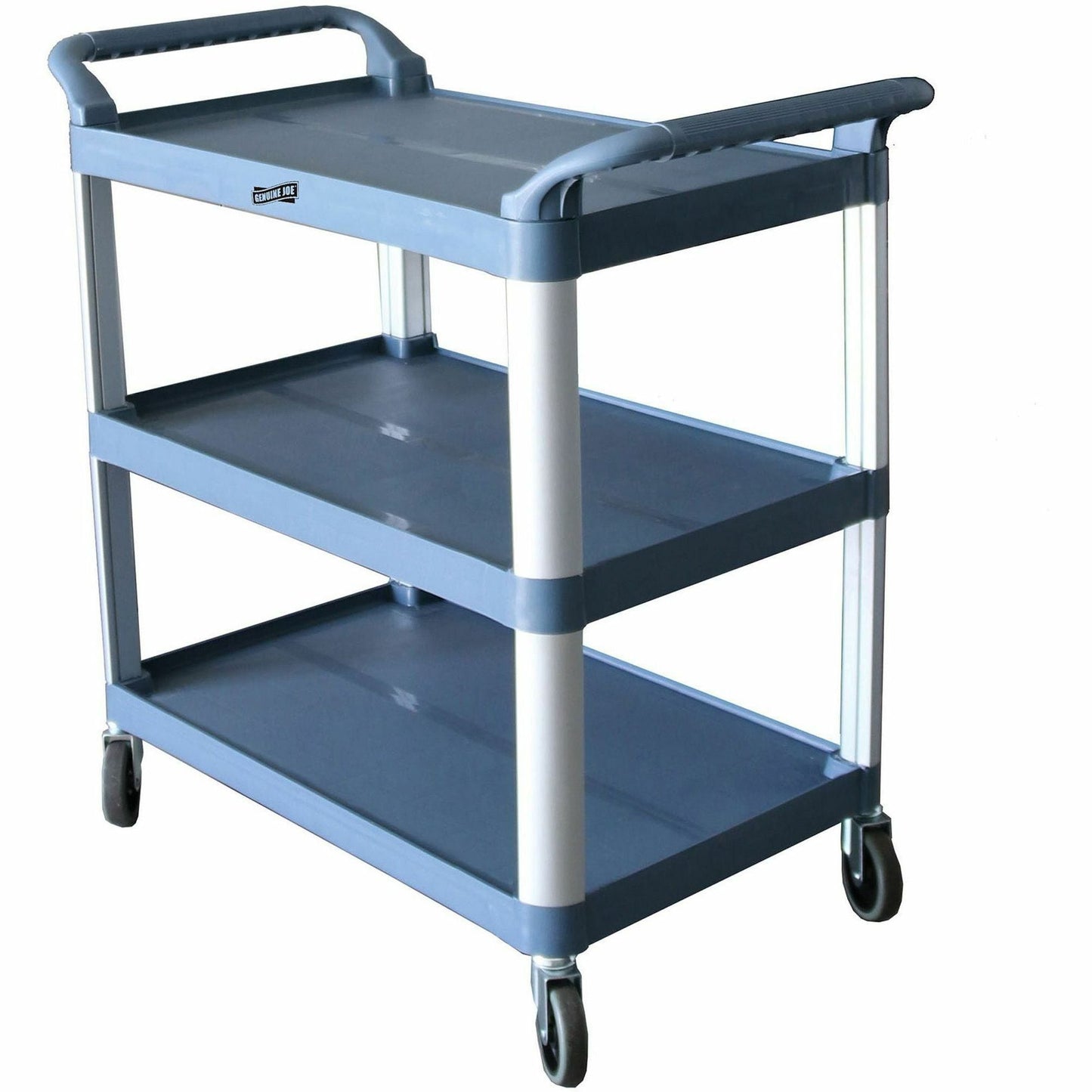 genuine-joe-bussing-cart-3-shelf-200-lb-capacity-4-caster-19-60-width-x-38-30-depth-x-36-60-height-aluminum-frame-gray-gjo02335_3