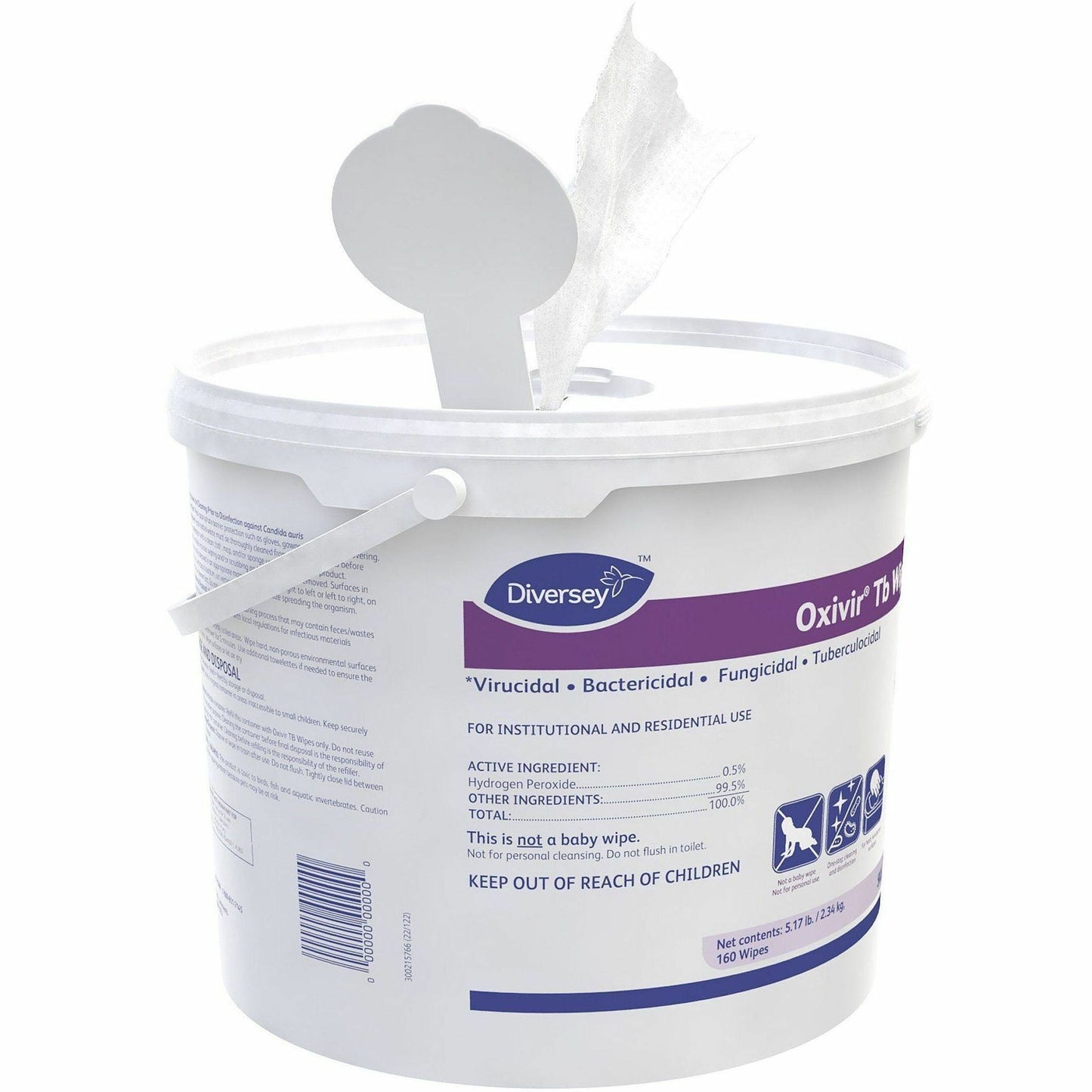 Diversey Care Oxivir Tb Disinfectant Cleaner Wipes, 160/Each (DVO5627427EA)