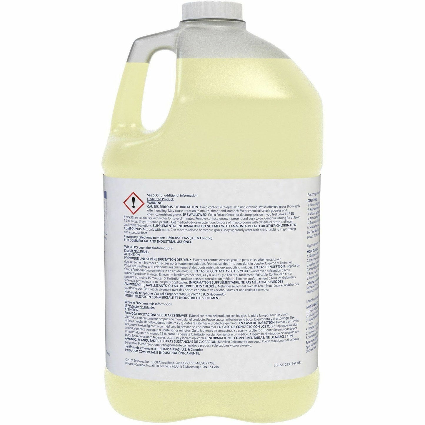 Diversey Care Suma Block Whitener, 128 fl oz (4 quart), Chlorine Scent (DVO101109766EA)