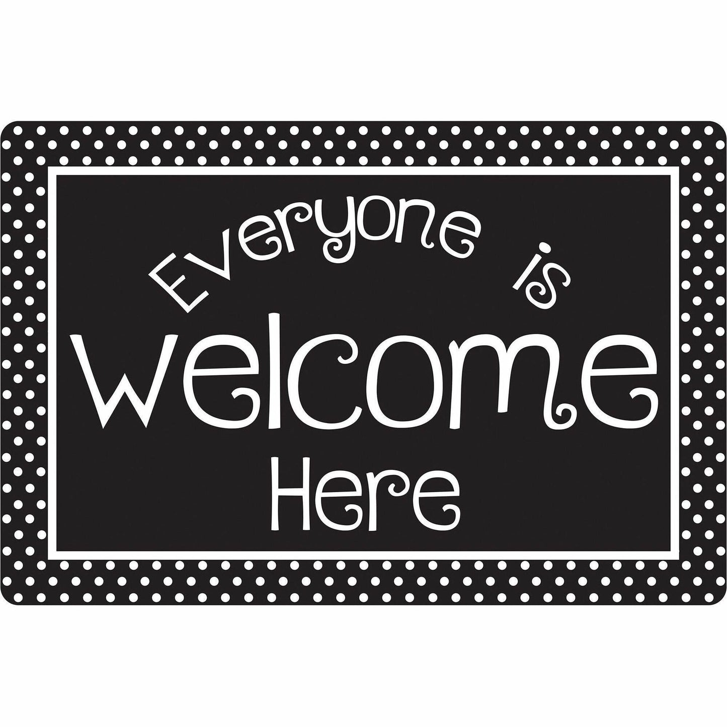 ashley-smart-poly-original-fun-welcome-mat-floor-classroom-student-15-50-length-x-23-50-width-everyone-is-welcome-here-black-white-dots-ash91509_1