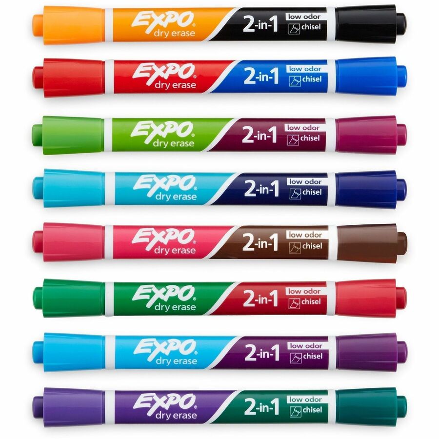 Expo 2-in-1 Dry Erase Markers, Assorted, 8/Pack (SAN1944658A)