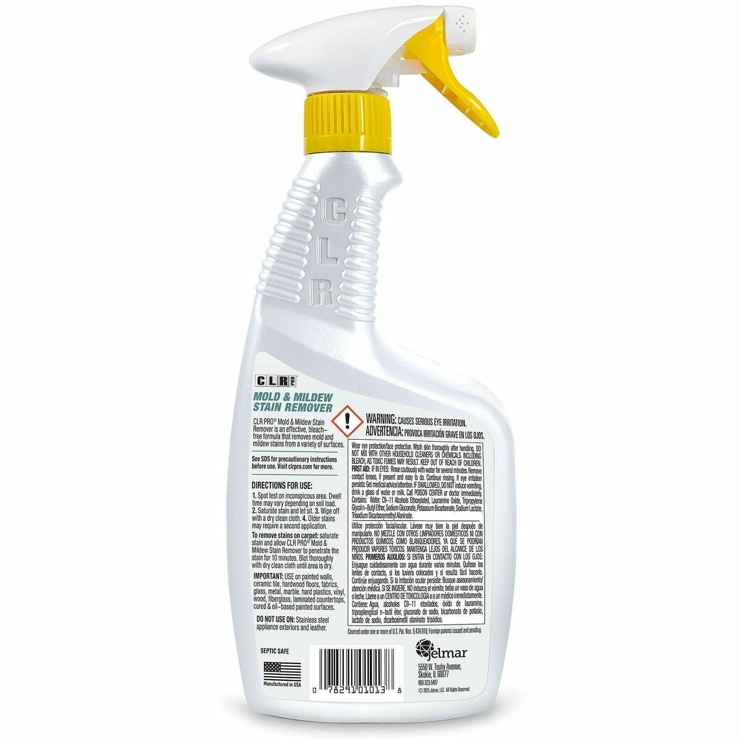 CLR Pro Mold & Mildew Stain Remover, 32 fl oz, Bleach-free, White, 6/Carton (JELFMMMSR326PCT)