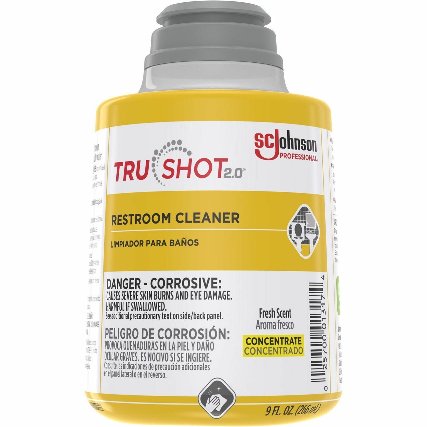 TruShot Restroom Cleaner, 9 fl oz, Clean & Fresh Scent, 4/Carton (SJN379844CT)