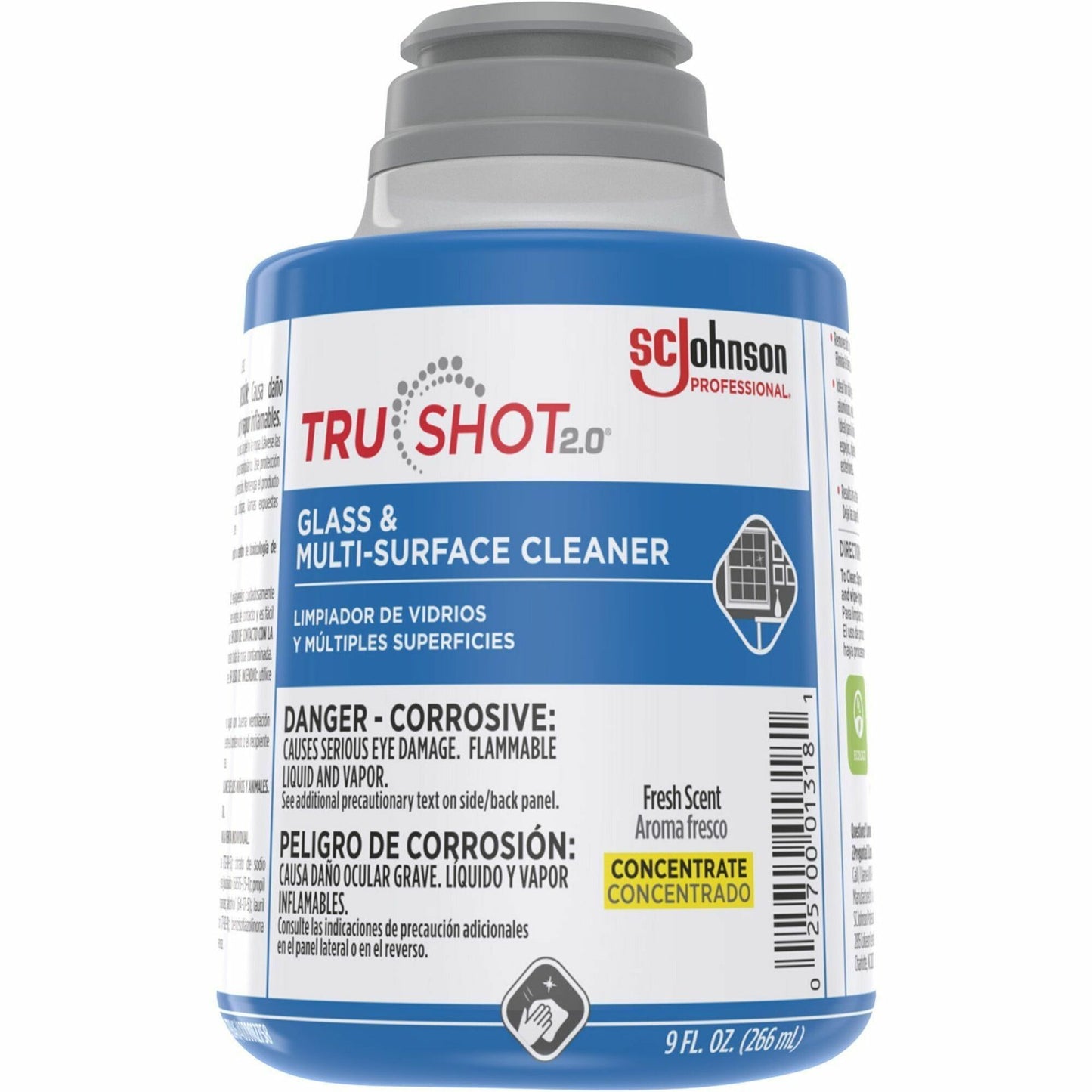 TruShot 2.0 Glass/Multi-Surface Cleaner, 9 fl oz, Clean & Fresh Scent, 4/Carton (SJN379846CT)