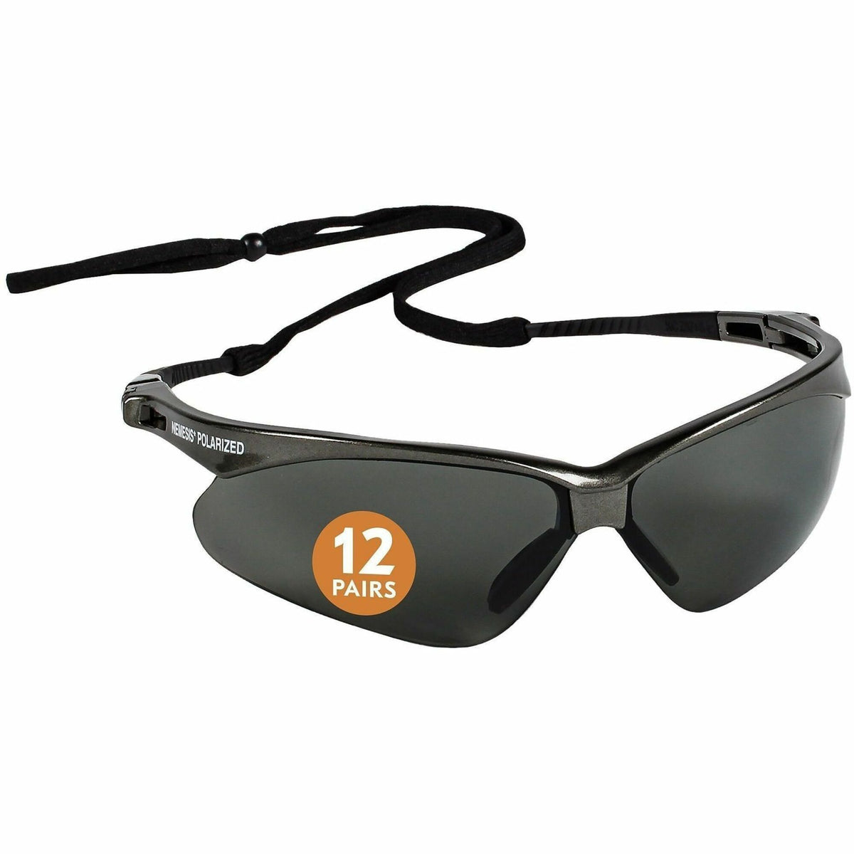 Ansell Nemesis Safety Glasses, Gunmetal Half Frame, Smoke Dual Lens, 12/Box (ANS28635EA)