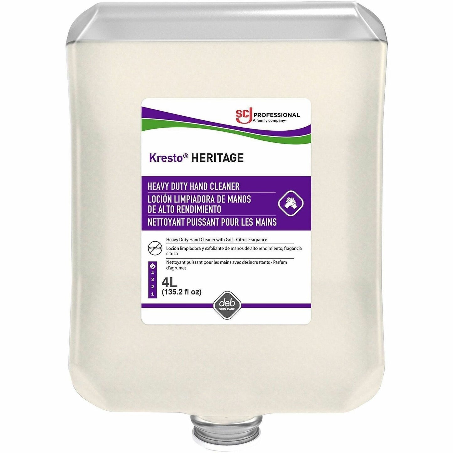 Kresto Super Heavy Duty Hand Cleanser, Citrus Scent, 1.06 gal, Cartridge Dispenser, 4/Carton (SJN09104)