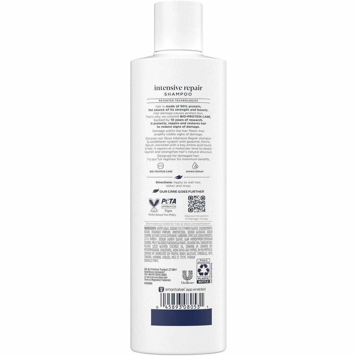 Dove Intensive Repair Hair Shampoo, 12 fl oz (UNI08053)