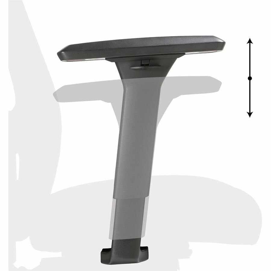 Lorell Sera High-Back Manager Chair with Height-Adjustable Arms, Black (LLR63272)