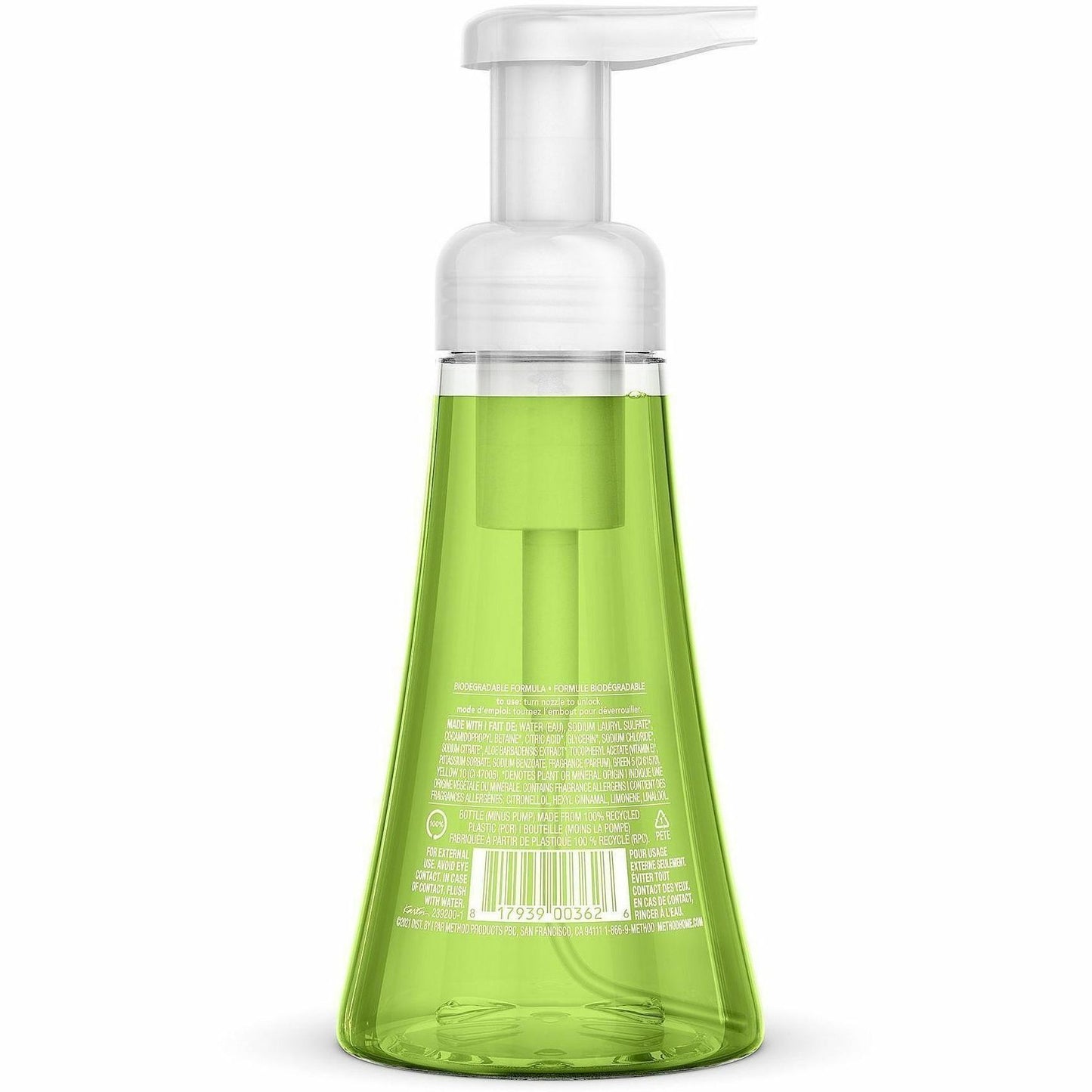 Method Green Tea + Aloe Foaming Hand Wash, 10 fl oz, 6/Carton (MTH327731CT)
