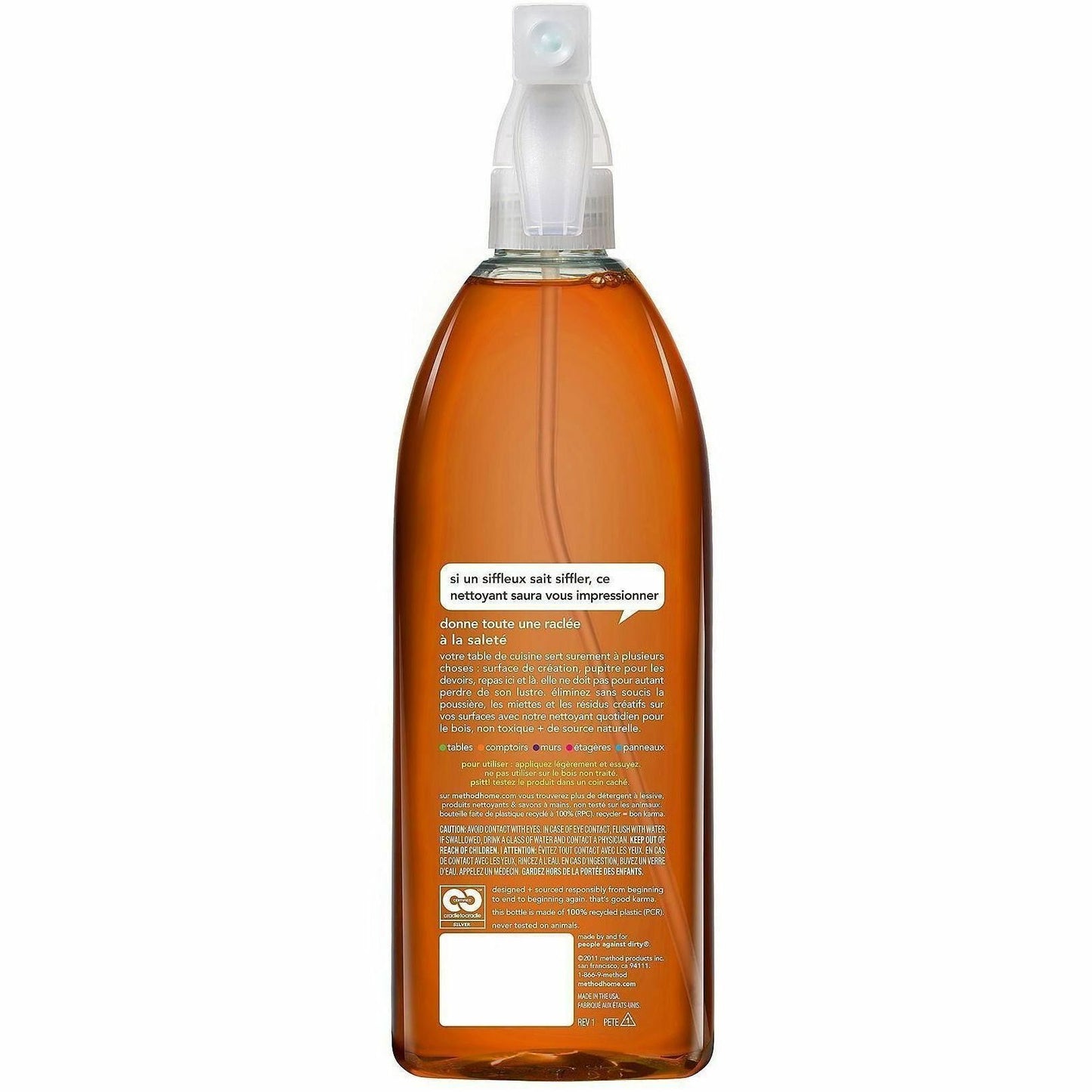 Method Daily Wood Cleaner, 28 fl oz, Almond Scent, 8/Carton (MTH317943CT)