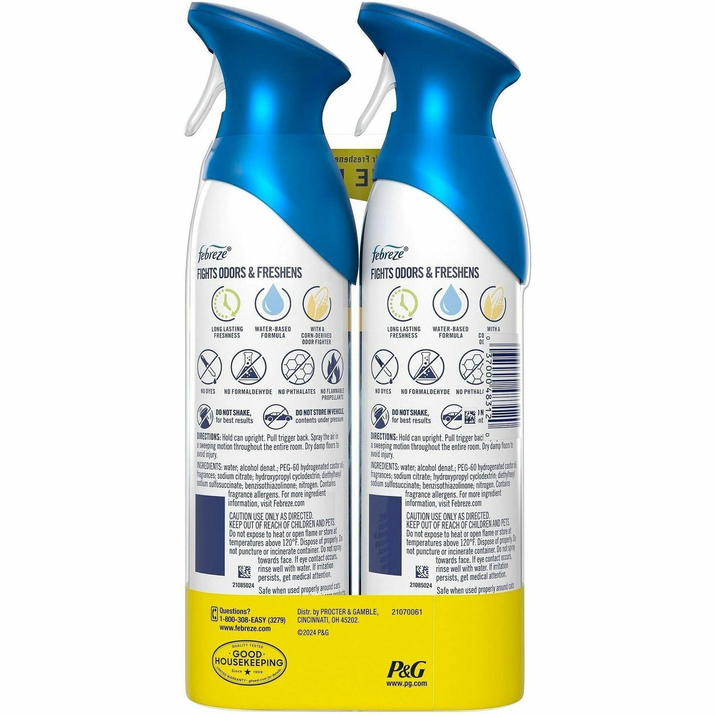 Febreze Air Effects Air Freshener, Spray, 8.8 fl oz, Ocean, Odor Neutralizer, 2/Pack (PGC17345PK)