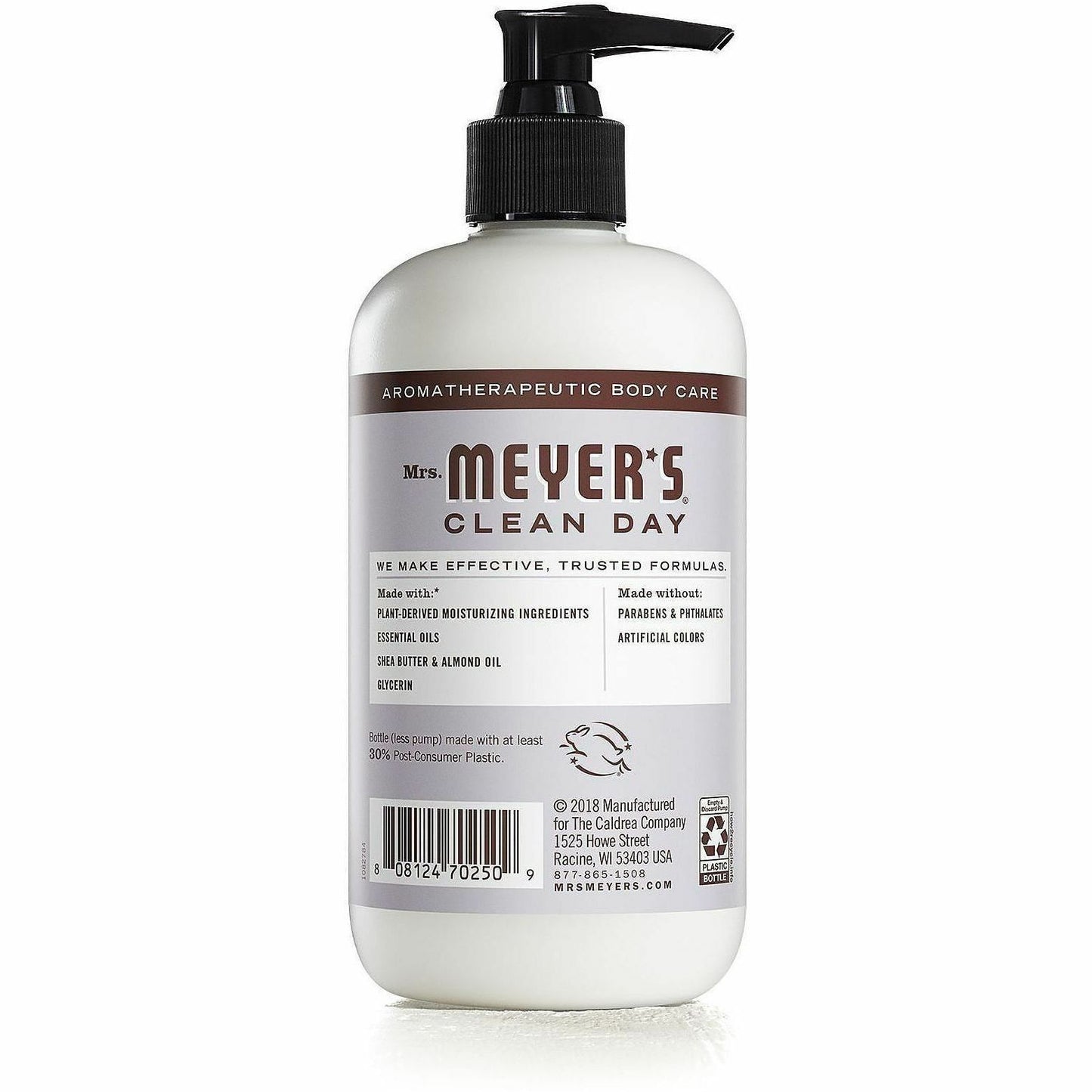 Mrs. Meyer's Clean Day Lavender Lotion, Lotion, 12 fl oz, Lavender, 6/Carton (SJN686640CT)