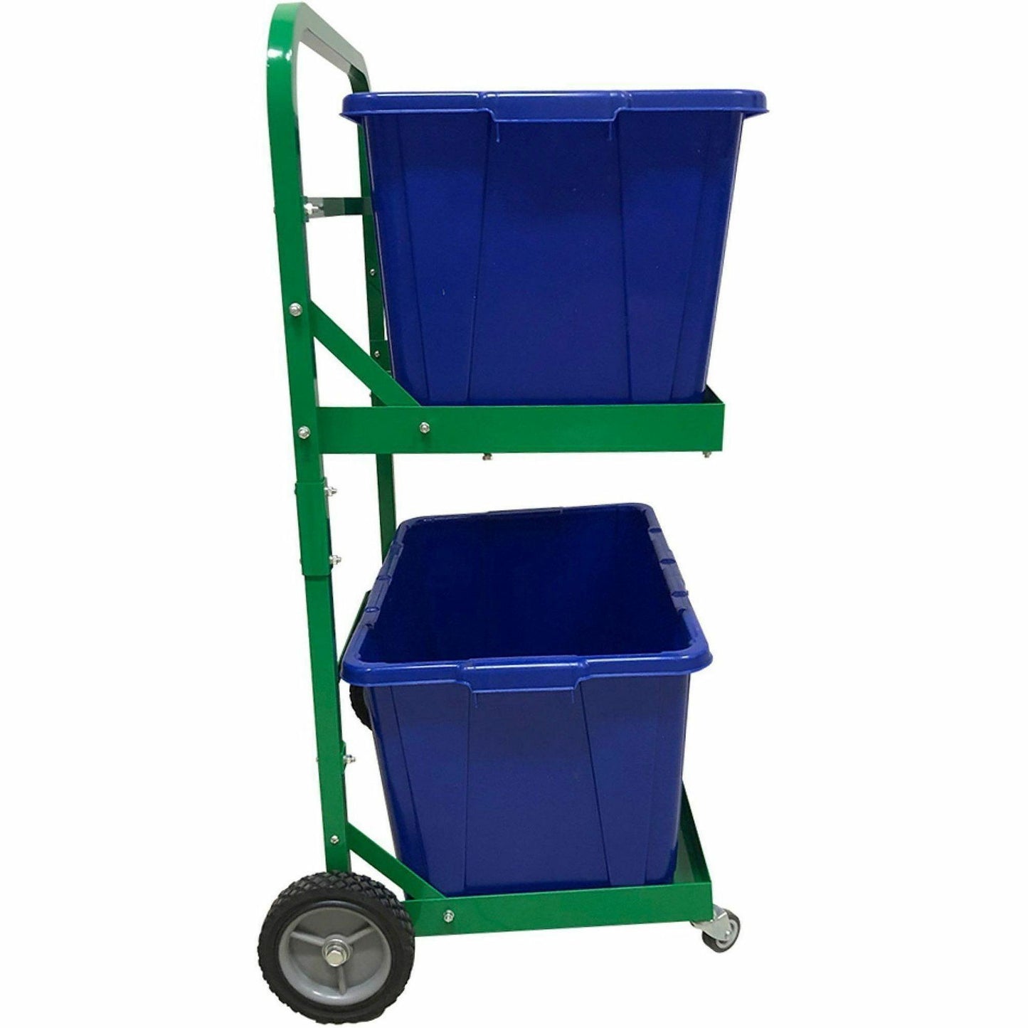 Five Star Products Recycling Cart for Bins, 220 lb Load Capacity, Aluminum, Green (FSP002)