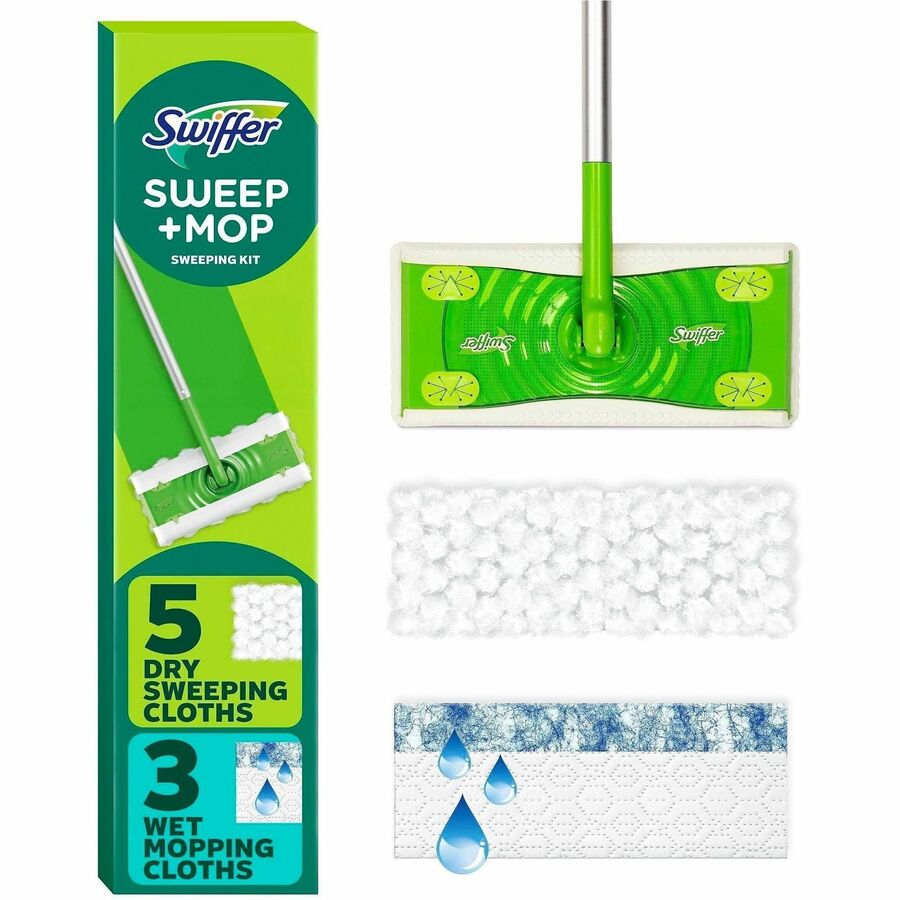 Swiffer Sweep and Mop Deluxe, 2-in-1 Floor Mopping and Sweeping Kit (PGC16519)