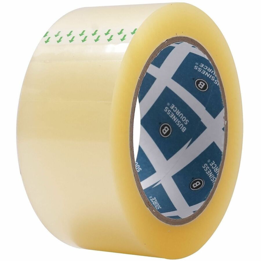 Business Source Heavy-duty Packaging/Sealing Tape, 110 yd Length x 1.87" Width x 1.6 mil Thickness, 3" Core, Clear, 6/Pack (BSN32926)