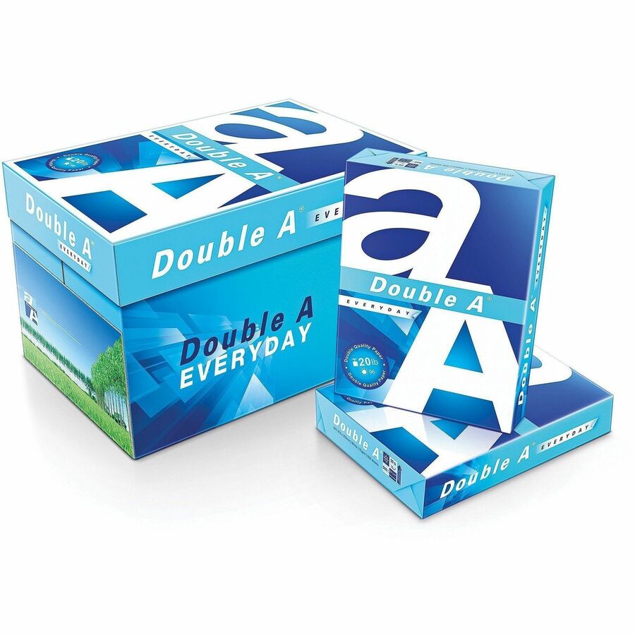 Double A Everyday Multipurpose Copy Paper, Letter, 8½" x 11", White, Smooth, Fade Resistant, Double-sided, Jam-free, Acid-free (DAA851120PL)