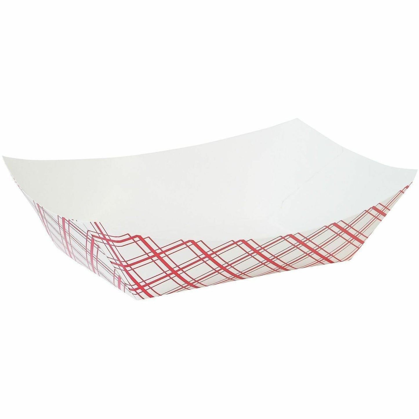 Genuine Joe 32 oz. Paper Food Tray, Red/White, 250/Pack, 4 Packs/Carton (GJO10313)