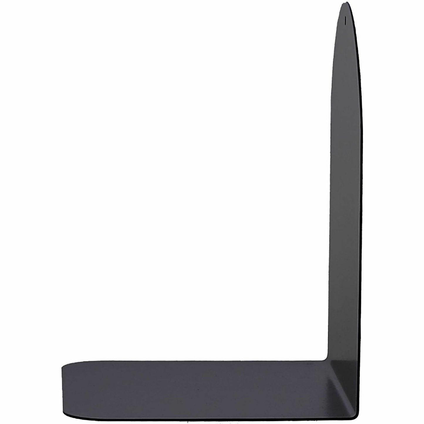 Business Source Steel Bookends, 7" Height, Magnetic, Black, 2/Pair (BSN54071)
