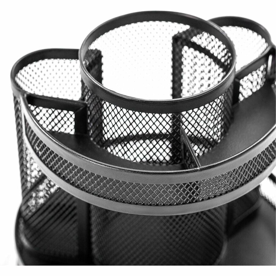 Lorell Multi-Compartment Rotating Desk Organizer, Black, 2/Carton (LLR84137CT)