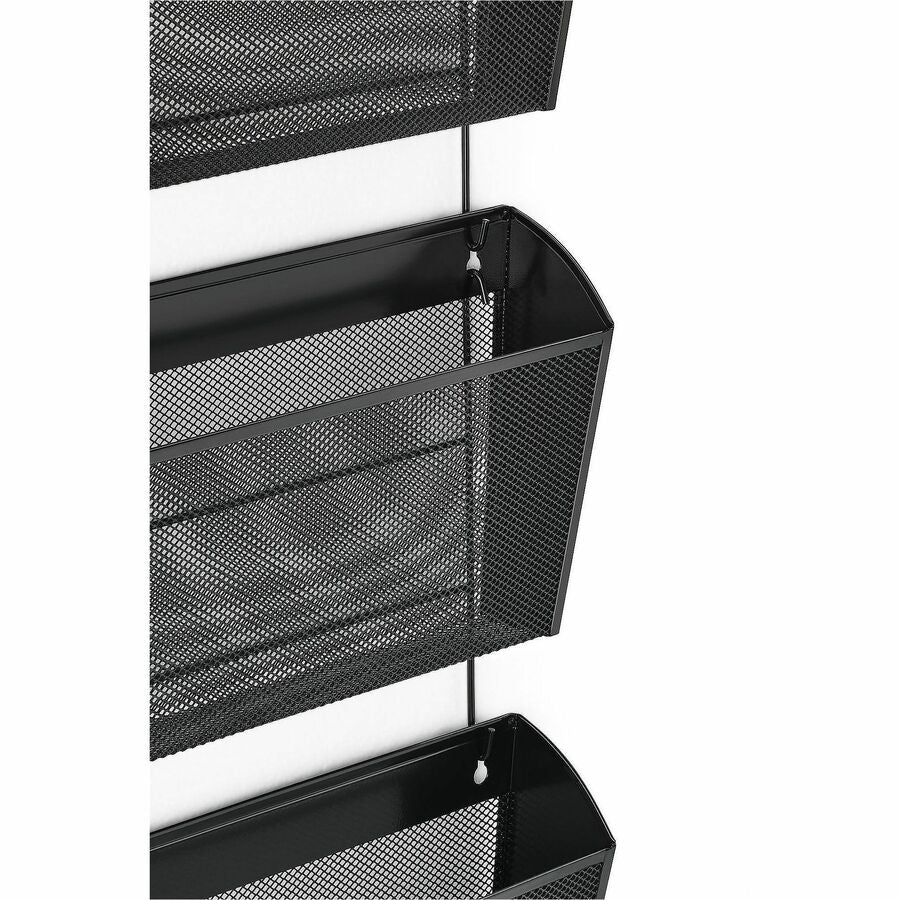 Lorell Mesh Wall File Organizer System, Black (LLR84135)