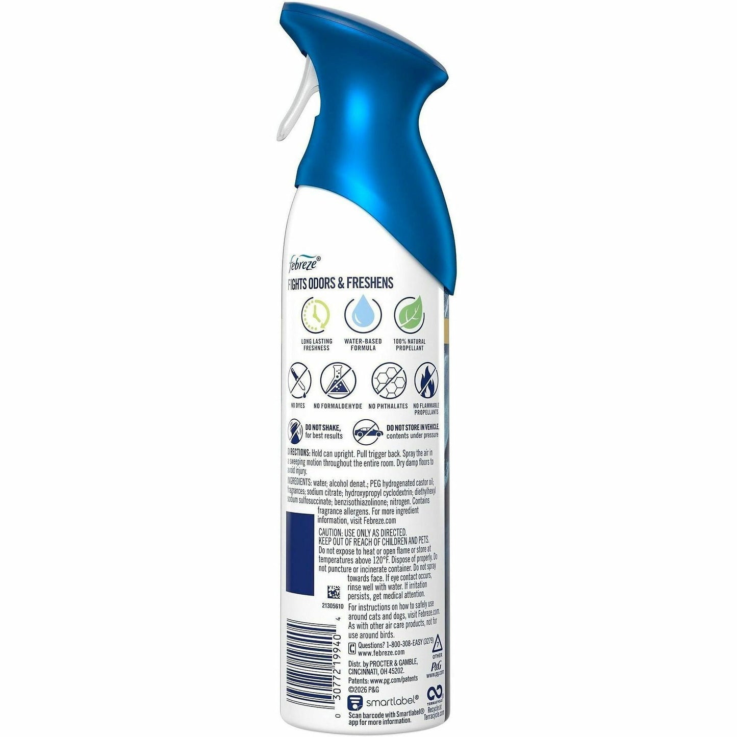 Febreze Air Mist Air Freshener Spray, 8.1 fl oz, Warm Ocean Breeze, 6/Carton (PGC19940)