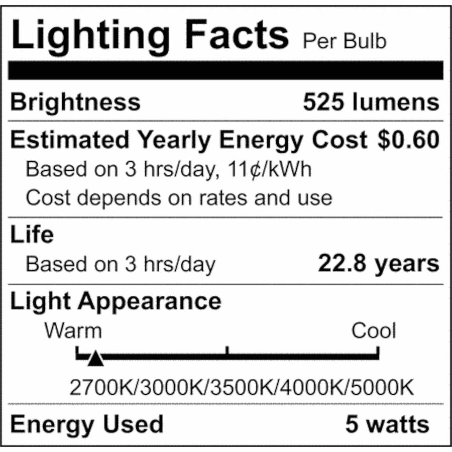 Satco LED R20 Reflector Bulbs, 5.80 W, 50 W Incandescent Equivalent Wattage (SDNS11782)