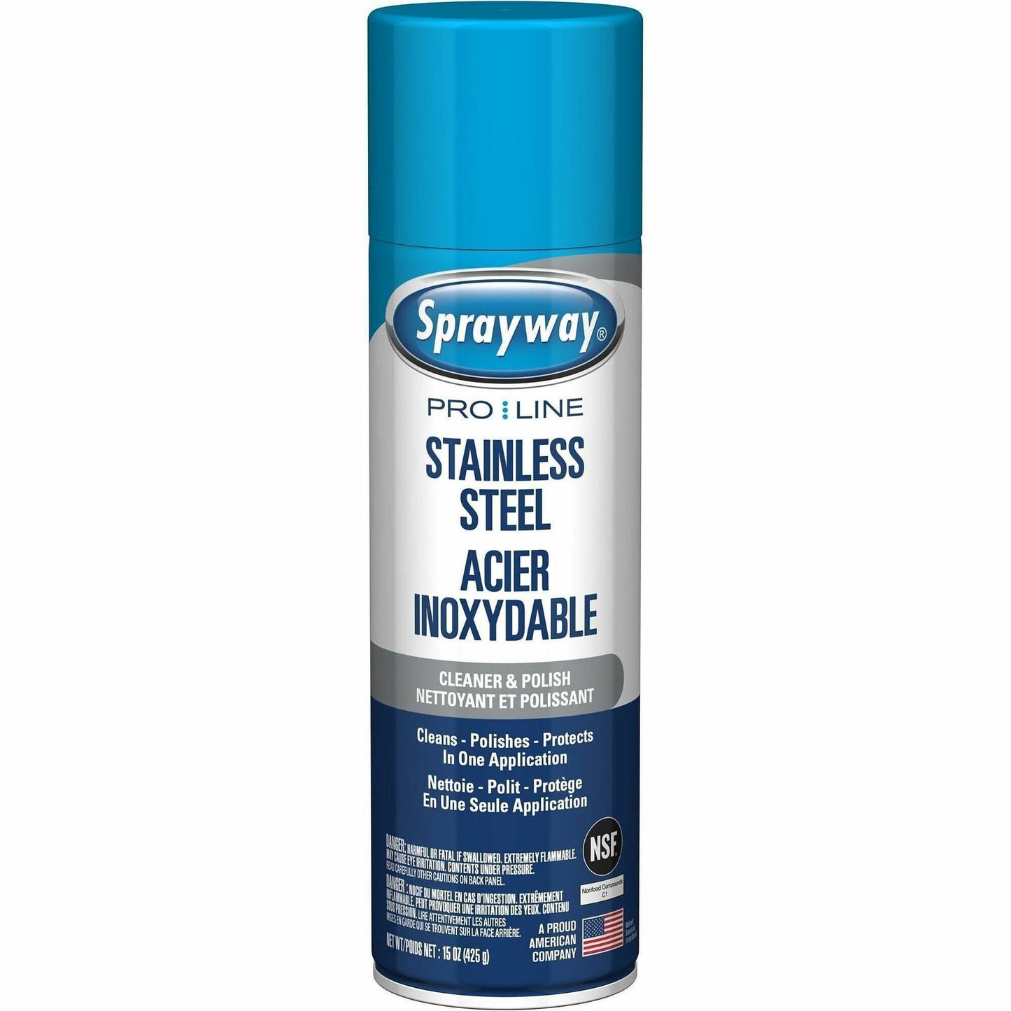 Sprayway Oil-Based Stainless Steel Cleaner, 15 fl oz, 12/Carton (CGCSW841)