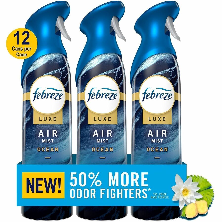 Febreze Air Mist Air Freshener Spray, 8.1 fl oz, Warm Ocean Breeze, 4/Carton (PGC20554)