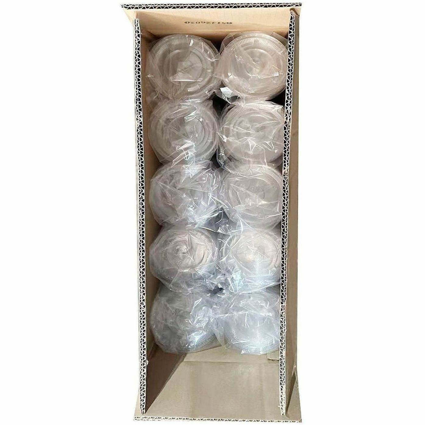 Genuine Joe Lids for 12 oz. Plastic Cold Cups, Polyethylene Terephthalate (PET), Clear, 1000 Lids/Box (GJO58235)