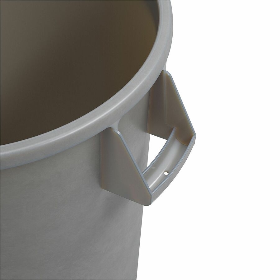 Sparta Bronco Round Waste Containers, Open Top, 44 gal Capacity, Gray (CFS84104423)