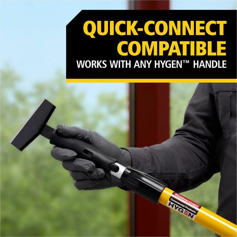 Rubbermaid Commercial Glass Scraper, 1.3" x 4.3" x 9.7", Black (RCP2221952)