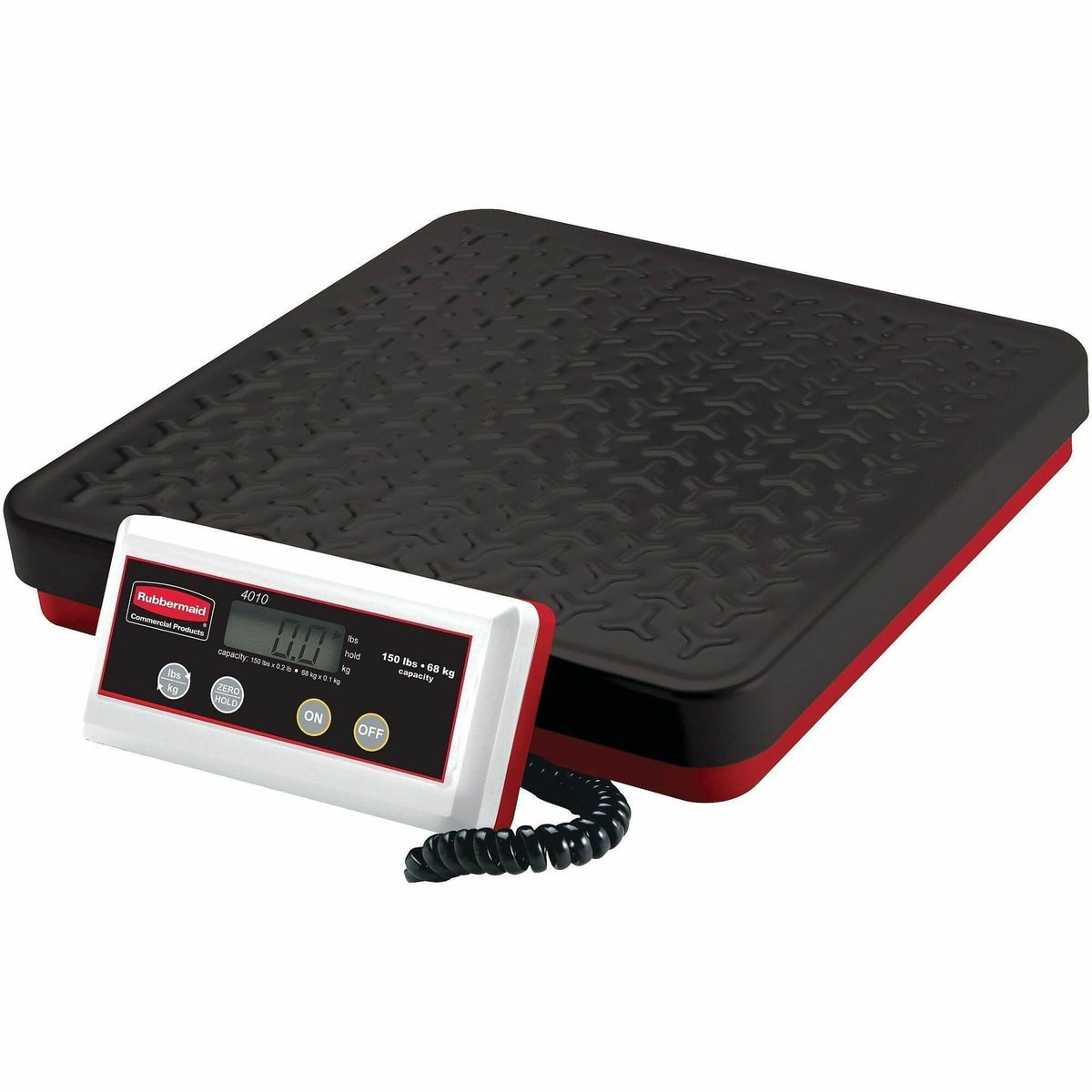 Rubbermaid Commercial Digital Receiving Scale, 150 lb, Black (RCP401088)