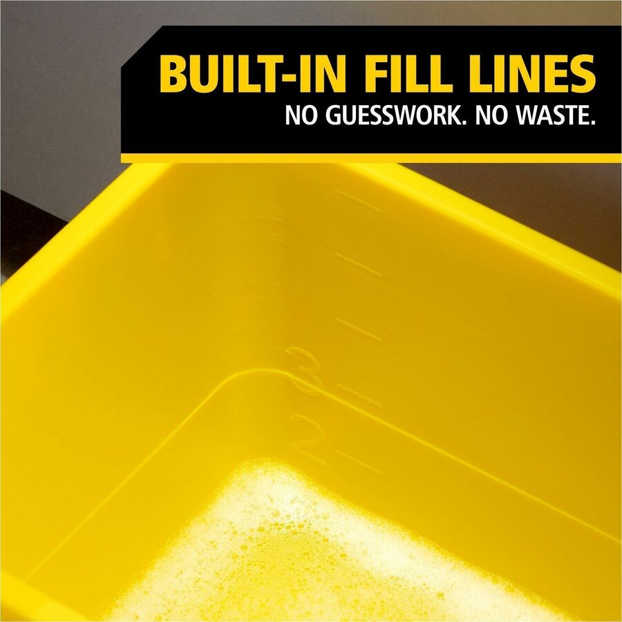 Rubbermaid Commercial Glass Cleaning Bucket with Lid, 10.6" x 22.2", Yellow (RCP2221958)