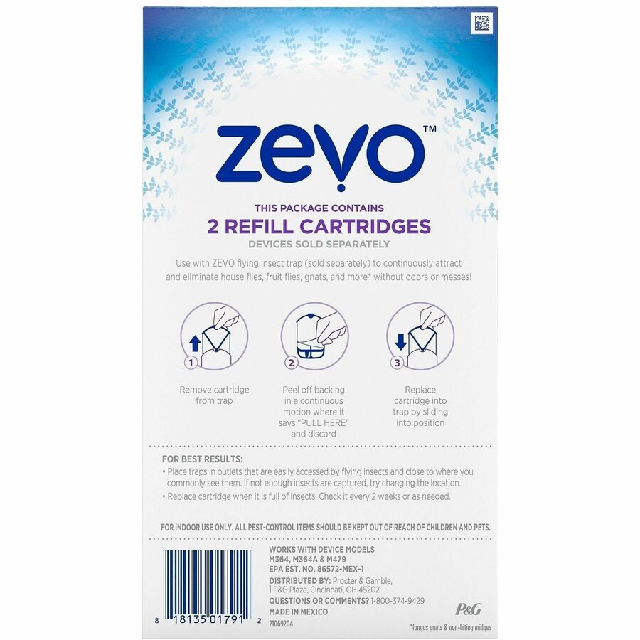 P&G Indoor Flying Insect Trap Cartridge Refills, 2/Box, 6/Carton (PGC01791)