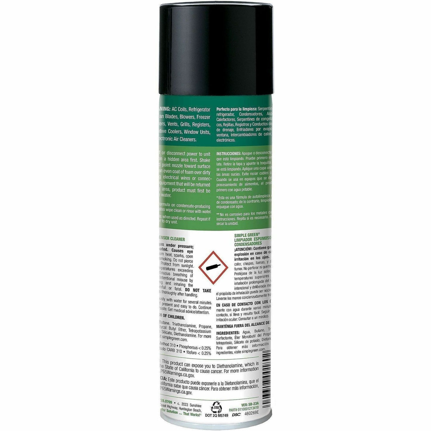 Simple Green Foaming Coil Cleaner, 20 fl oz, Caustic-free, Non-flammable, Unscented (SMP0113418)