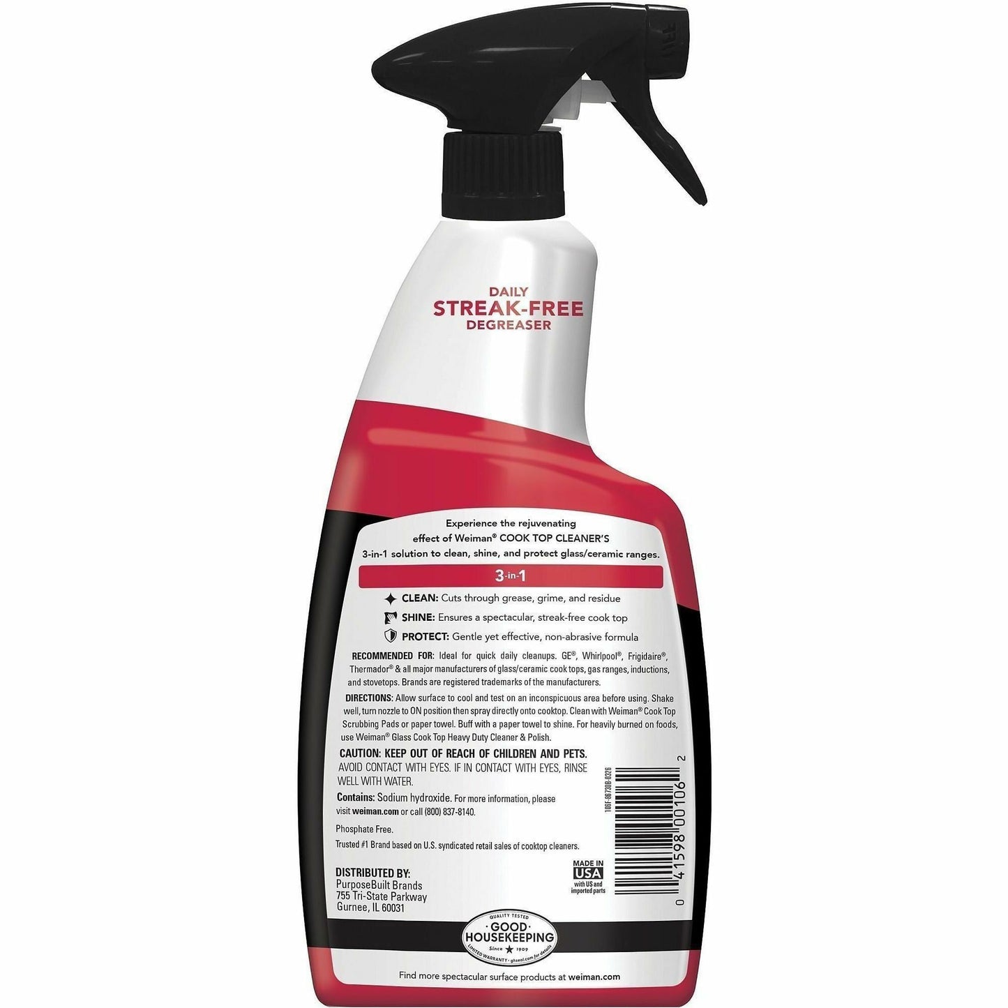 Weiman Stovetop Daily Cleaner, 22 fl oz, Apple Scent (WMN106F)