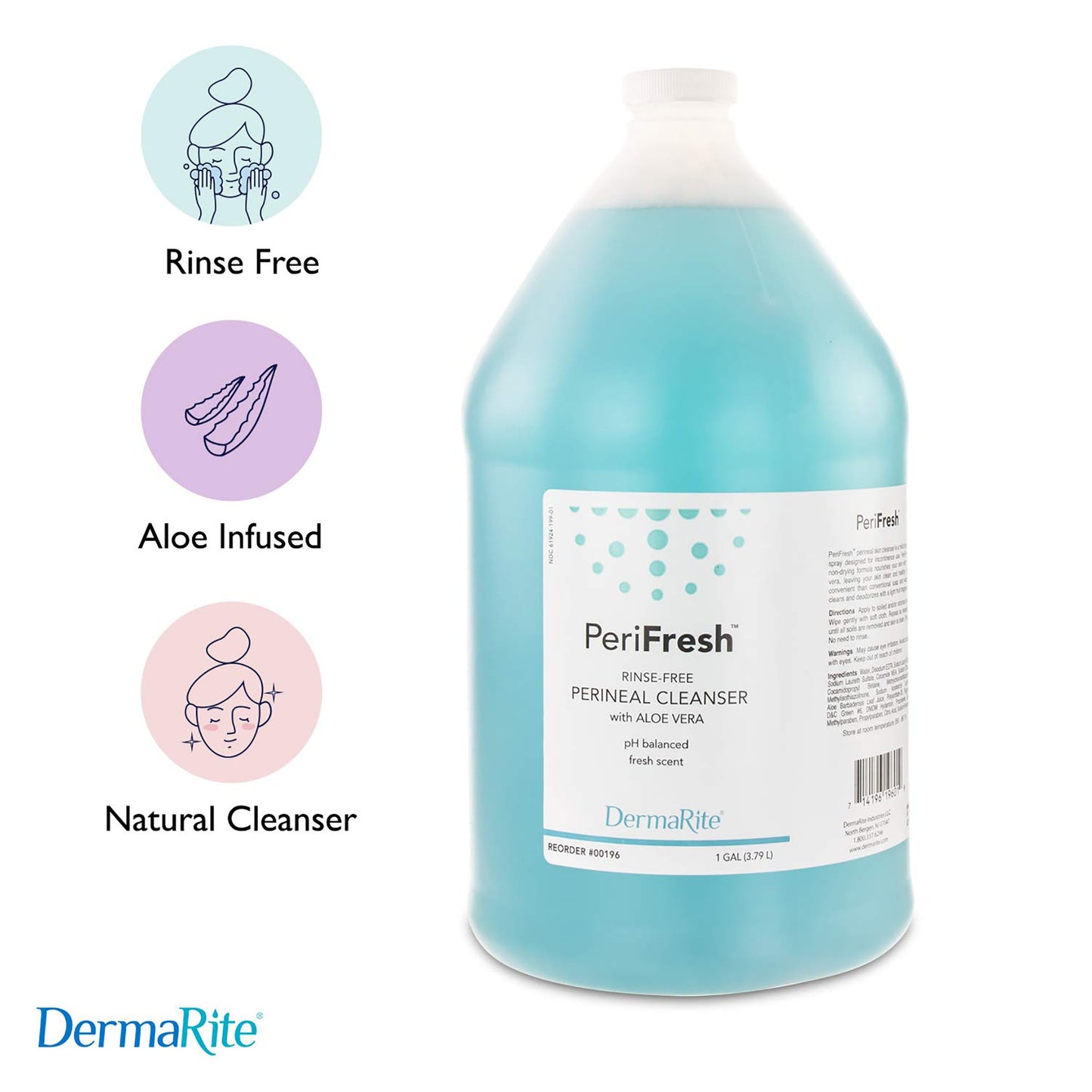 PeriFresh® Rinse-Free Perineal Wash Liquid 1 gal. Jug Scented (584128_CS)