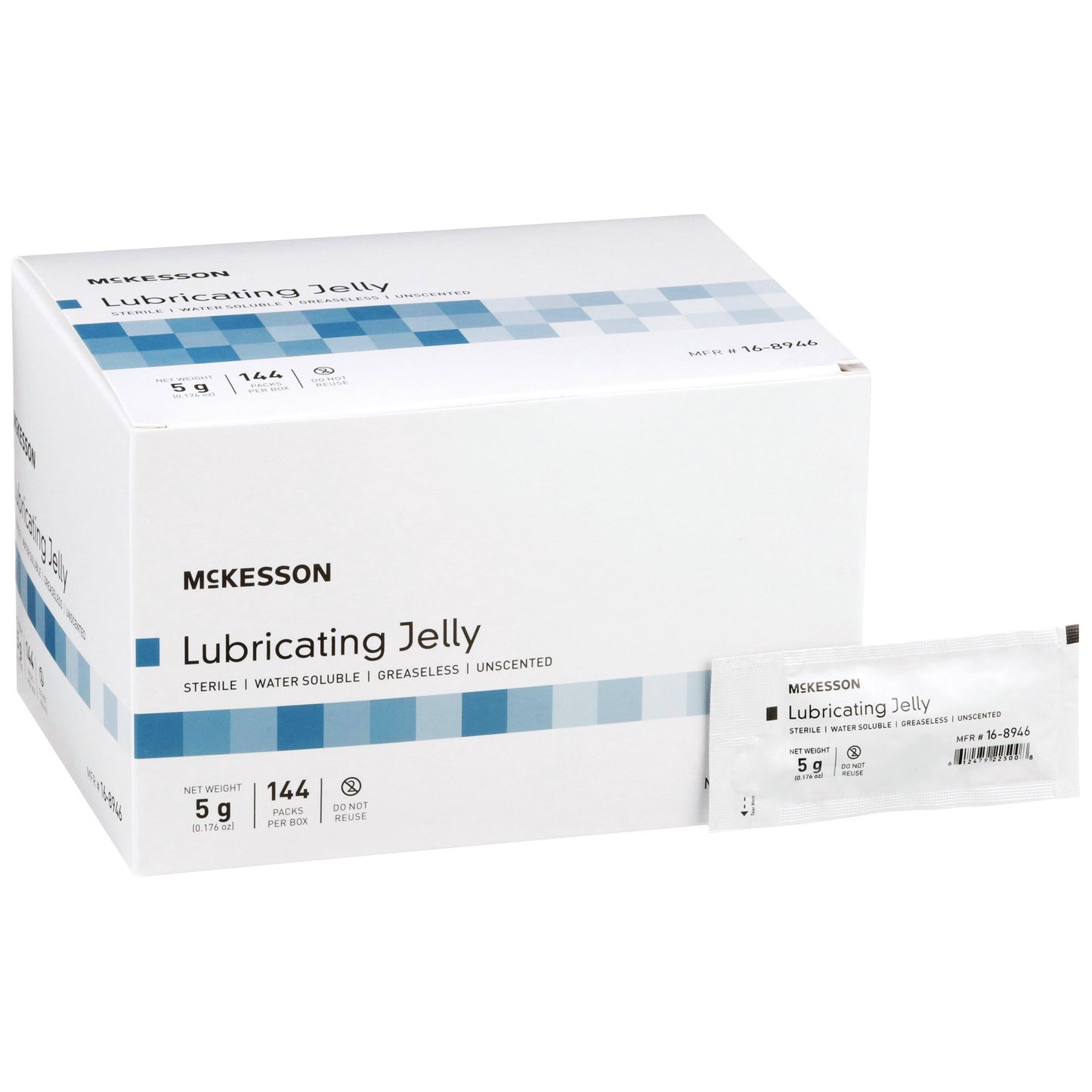 McKesson Lubricating Jelly 5 Gram Individual Packet Sterile (1066699_EA)