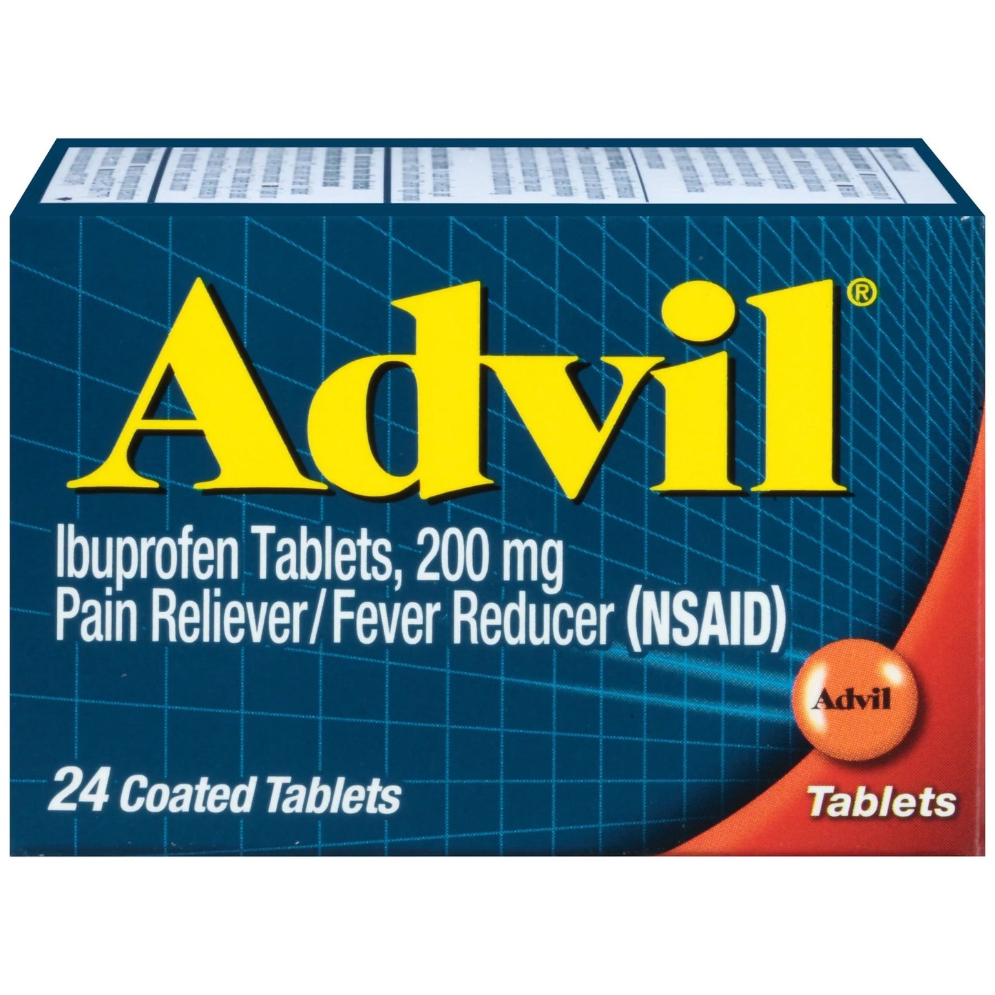 Advil® Pain Relief 200 mg Strength Ibuprofen Tablet 24 per Box (498677_BT)