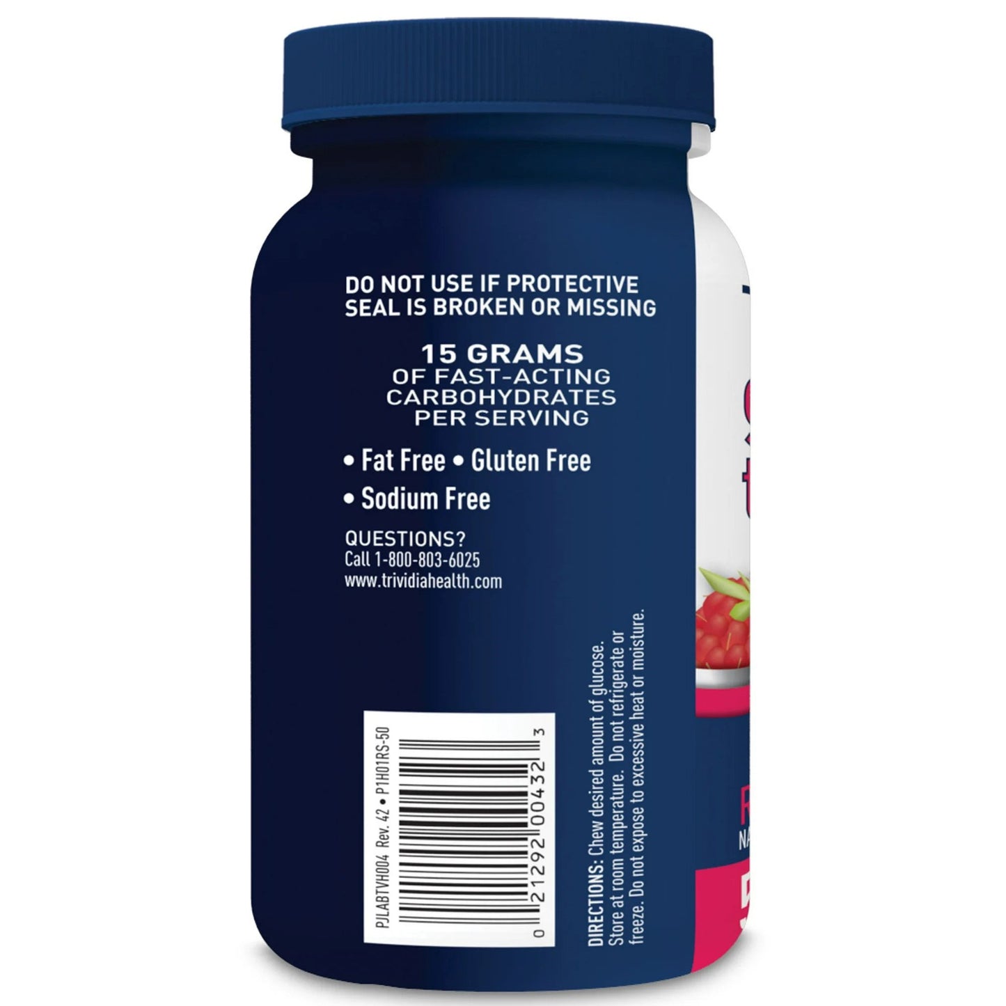 TRUEplus™ Glucose Supplement 50 per Bottle Chewable Tablet Raspberry Flavor (852891_BT)