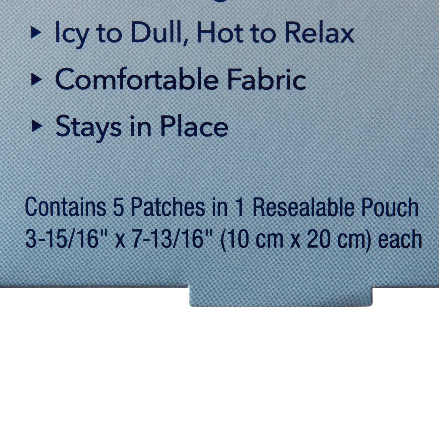 Icy Hot® Topical Pain Relief 5% Strength Menthol Patch 5 per Box (489911_PK)